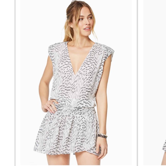 NWT Ramy Brook terry printed chiffon mini dress - Picture 3 of 5